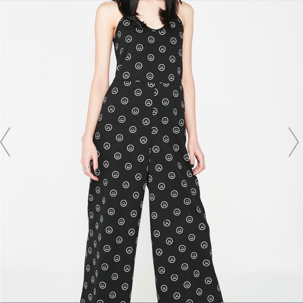 happy/sad face cozy jumpsuit | lazy oaf
